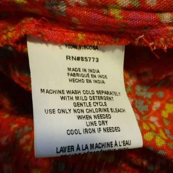 NWT O'Neill Kiko Ditsy Floral Ruched Crop Red Viscose Tank XL $45 MSRP - Picture 7 of 11